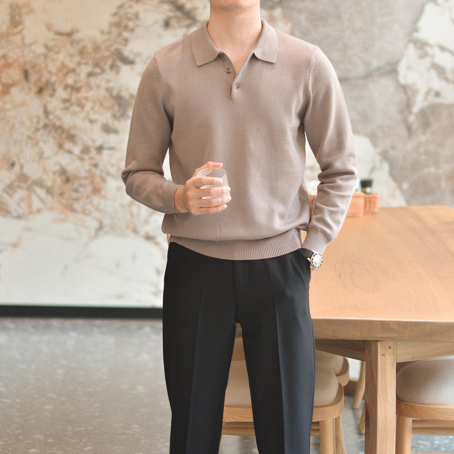 Henry Sleeve Polo Shirt